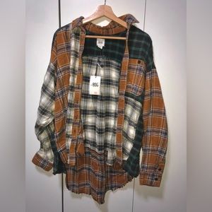 BDG Urban Outfitters Ted Multicolor Patchwork Flannel